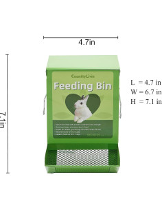 Comedero Metálico para Animales Pequeños CounttyLivin 11.68 cm Verde 2