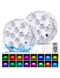 Luces LED Sumergibles YiaMia - 2 PCS RGB a Batería para Piscinas