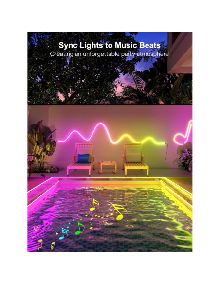 Luces de Neón LED 5m ANGELHALO IP65 Impermeables RGB Luces de Neón LED 5m ANGELHALO IP65 Impermeables RGB