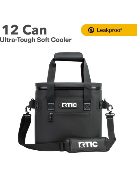 Cooler Suave RTIC 12 Latas Aislado Flotante Negro Cooler Suave RTIC 12 Latas Aislado Flotante Negro