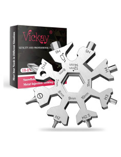 Herramienta Multi Nieve 18 en 1 Vickay - Acero Inoxidable Plata