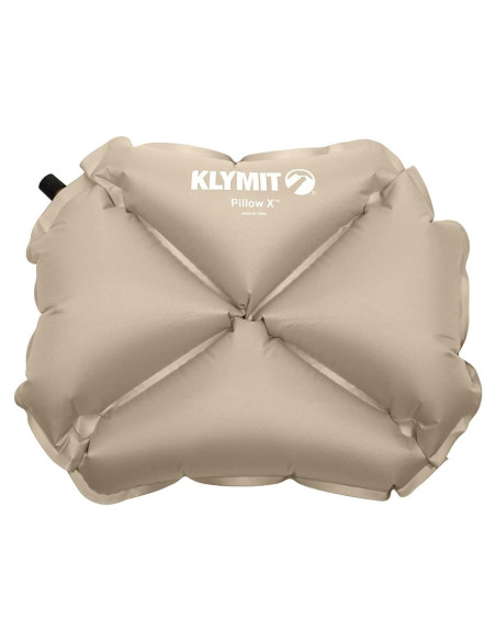 Almohada Inflable Klymit X Gris para Viaje y Camping Almohada Inflable Klymit X Gris para Viaje y Camping