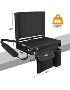 Asiento de Estadio APEXUP Plegable con Respaldo y Portavasos 2