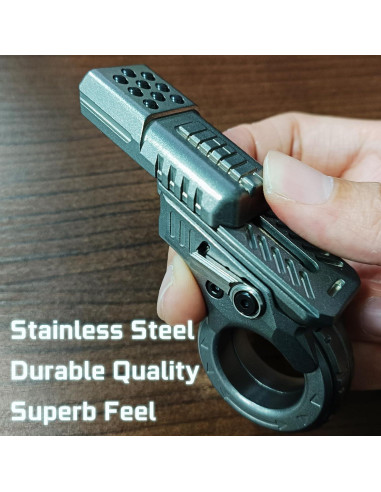 Deslizador de Fidget Ography Acero Inoxidable 5.08x5.84cm