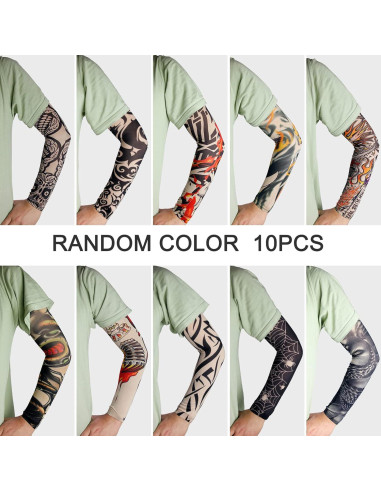 Manguitas de Tatuaje Temporales Unisex - 10 Diseños UV EZYoutdoor