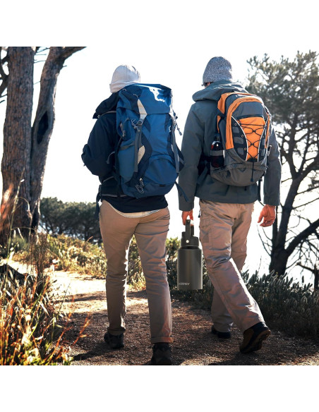 Botella de Agua Aislada WATERSY 2.57L Negra, a Prueba de Fugas Botella de Agua Aislada WATERSY 2.57L Negra, a Prueba de Fugas