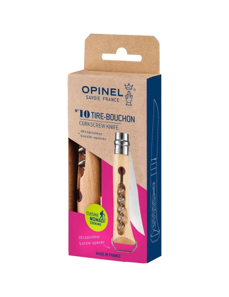 Cuchillo Plegable Opinel No. 10 con Sacacorchos y Abrebotellas Cuchillo Plegable Opinel No. 10 con Sacacorchos y Abrebotellas