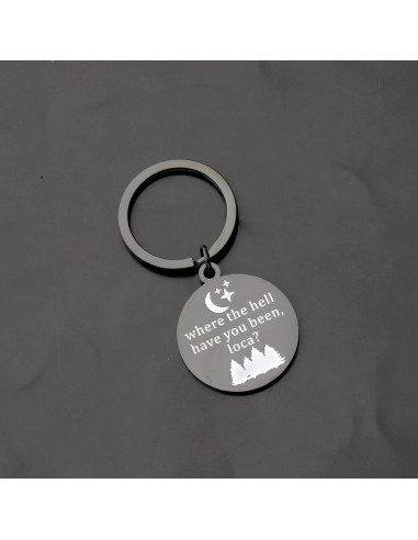 Llavero de Acero Inoxidable BLEOUK para Parejas - 30mm