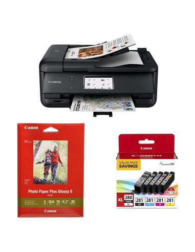 Impresora Todo-en-Uno Canon TR8620a Inalámbrica con Tinta y Papel