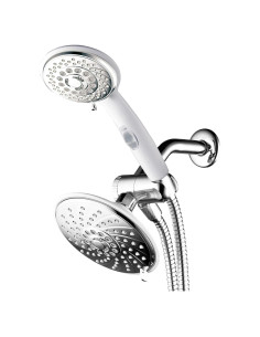 Ducha de Lluvia y Mano Hotel Spa 3 Vías 30 Ajustes Cromo/Blanco