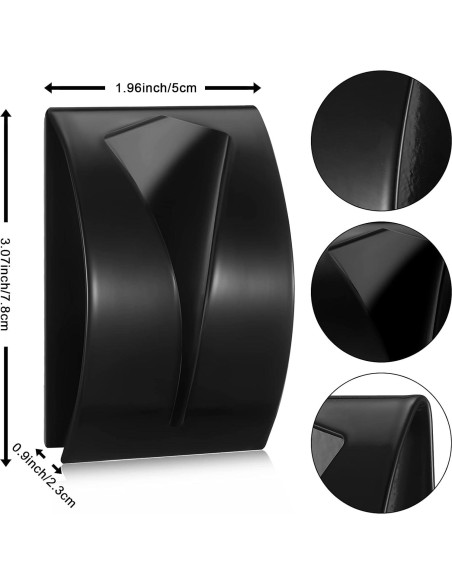 Soporte de Toallas Autoadhesivo Boao de Acero Inoxidable Negro Soporte de Toallas Autoadhesivo Boao de Acero Inoxidable Negro