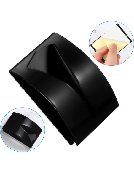 Soporte de Toallas Autoadhesivo Boao de Acero Inoxidable Negro Soporte de Toallas Autoadhesivo Boao de Acero Inoxidable Negro