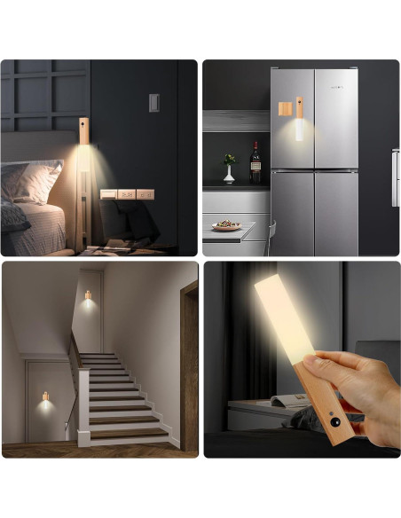 Aplique de Pared LED Magnético Bcmsda, Recargable, 2 Piezas Aplique de Pared LED Magnético Bcmsda, Recargable, 2 Piezas