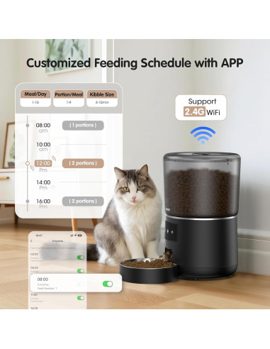 Dispensador Automático de Comida para Gatos UPOTGP 4L WiFi