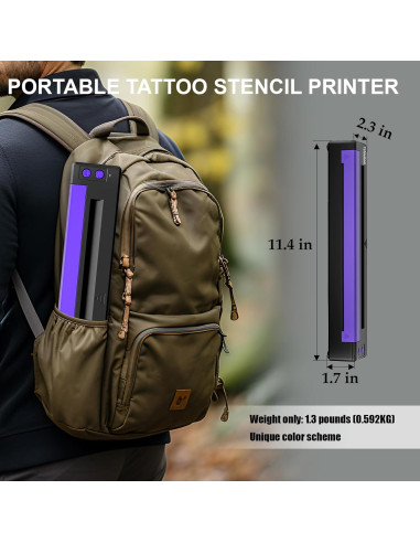 Impresora de Plantillas de Tatuaje Tatouhom Bluetooth 0.592kg