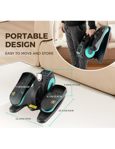 Máquina Elíptica de Escritorio Rollingsurfer EM-02 Verde, Compacta y Portátil