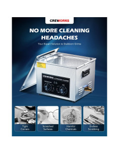 Limpiador Ultrasónico CREWORKS 15L 760W Digital con Calentador 2