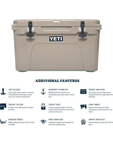 Cooler YETI Tundra 45 - 42.5L - A2 Desert Tan - Portátil