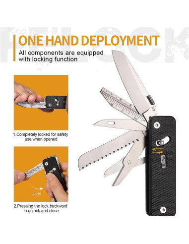 Mini Herramienta Multiuso ROXON S503G 9 en 1 con Cuchillo