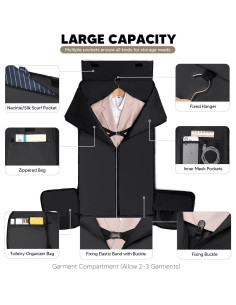 Bolsa Duffle de Ropa Vessgra 2 en 1 Verde Militar 15 Compartimentos 2