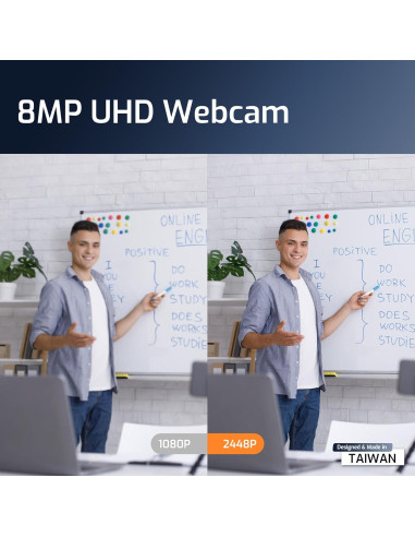Cámara de Documentos INS-1 8MP Ultra HD con Luz LED y Micrófono
