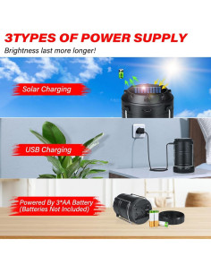 Linterna Solar Xynover 4-Pack LED Recargable 100 Lúmenes 2