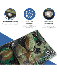 Lona Multiusos Impermeable Kotap 1.68x2.29m Camuflaje 2