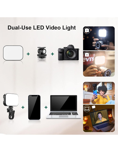 Luz LED ULANZI VL100X para Cámara y Teléfono, 2000mAh Luz LED ULANZI VL100X para Cámara y Teléfono, 2000mAh