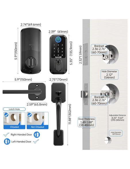 Cerradura Inteligente Hornbill WiFi con Huella Dactilar y App Cerradura Inteligente Hornbill WiFi con Huella Dactilar y App