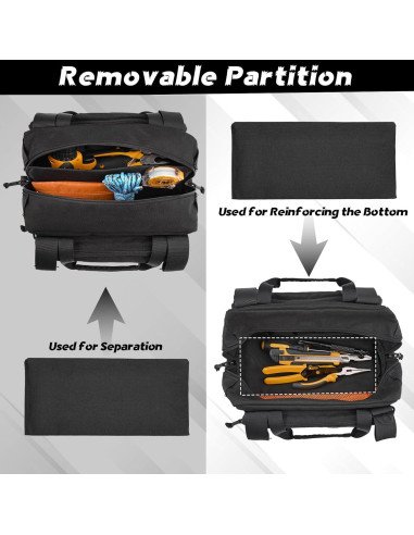 Bolsa de Herramientas MOZETO 30 cm Nylon Impermeable Negra