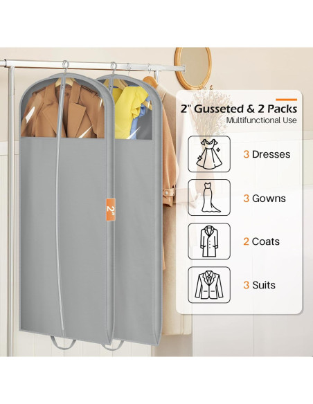 Bolsas de Ropa Plegables MISSLO 65" Impermeables 2 Pcs Bolsas de Ropa Plegables MISSLO 65" Impermeables 2 Pcs