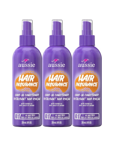 Acondicionador Sin Enjuague Aussie Hair Insurance 3x236ml Control Frizz
