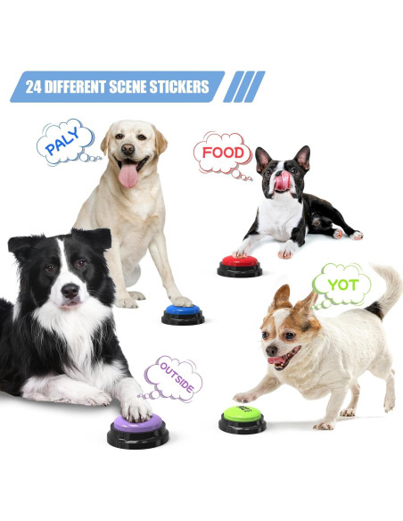 Botones de Comunicación para Perros Fzixvow - Paquete de 6 Botones de Comunicación para Perros Fzixvow - Paquete de 6