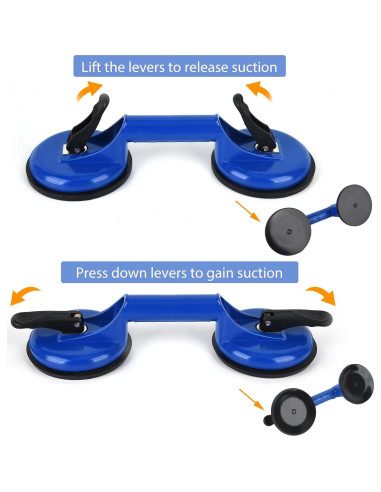 Ventosas de Alta Resistencia FCHO para Vidrio 11.9 cm Azul