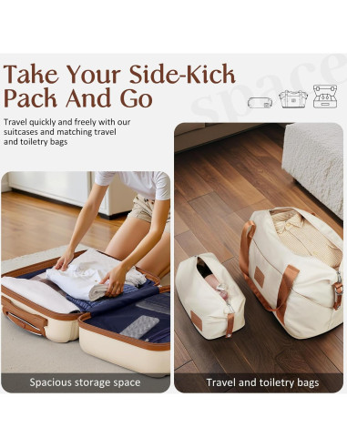 Conjunto de Maletas Coolife 3 Piezas Negro con Cerradura TSA