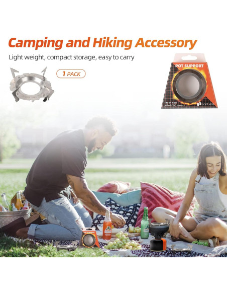 Soporte para Olla de Camping TonGass Acero Inoxidable 2L Soporte para Olla de Camping TonGass Acero Inoxidable 2L