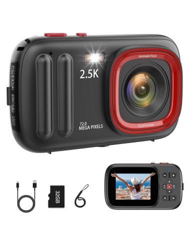 Cámara Digital Ankway 72MP 2.5K Zoom 16x para Niños