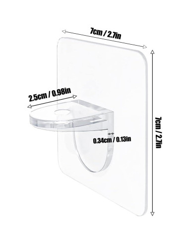 Soporte de Estante Adhesivo AccEncyc 12 Piezas 6.8 kg