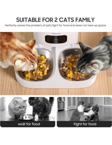 Accesorio Doble Tazón PAWGETHER para Comedero Automático F2 F2S