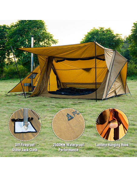 Tienda Caliente POMOLY STOVEHUT 70 3.0 para Camping 2 Personas Tienda Caliente POMOLY STOVEHUT 70 3.0 para Camping 2 Personas
