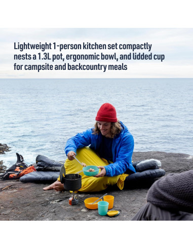 Juego de Cocina Ultraligero Sea to Summit 1.3L Olla, Tazón y Taza