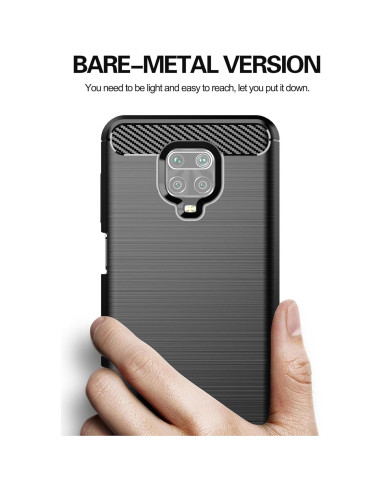 Funda TPU Antideslizante EUAGVQY para Xiaomi Redmi Note 9S - Negro