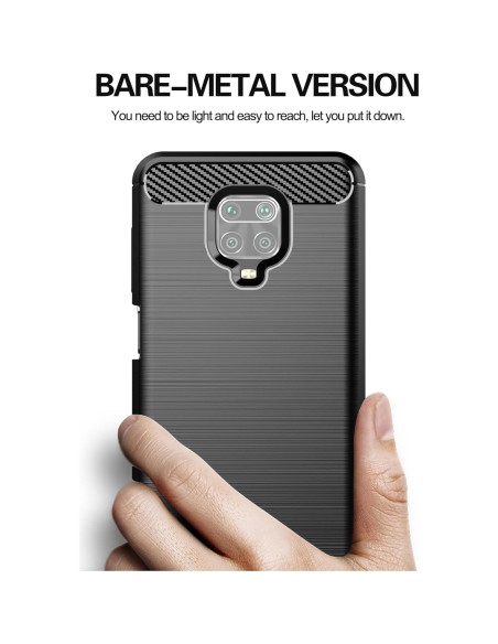 Funda TPU Antideslizante EUAGVQY para Xiaomi Redmi Note 9S - Negro Funda TPU Antideslizante EUAGVQY para Xiaomi Redmi Note 9S - Negro