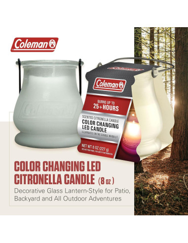 Vela LED de Citronela Coleman 77091 Multicolor 25h