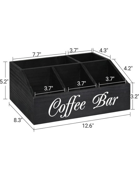 Organizador de Estación de Café ugiftt de Madera 21x32.5x13 cm Organizador de Estación de Café ugiftt de Madera 21x32.5x13 cm