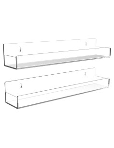 Estante Flotante Acrílico SOVQUEST 38x7x6 cm - 2 Piezas