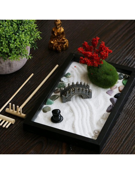 Kit Jardín Zen de Meditación JJJ Arts - Decoración Escritorio Kit Jardín Zen de Meditación JJJ Arts - Decoración Escritorio