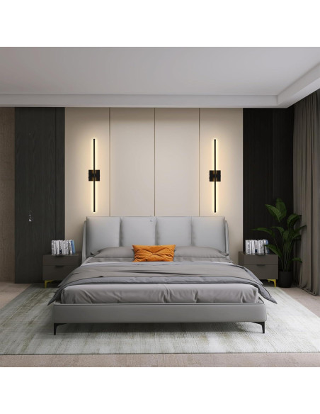 Aplique de pared LED Morpholife negro 71.8 cm recargable USB Aplique de pared LED Morpholife negro 71.8 cm recargable USB