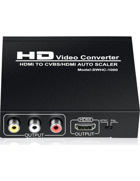 Adaptador HDMI a RCA NEWCARE 1080P AV CVBS para TV Adaptador HDMI a RCA NEWCARE 1080P AV CVBS para TV