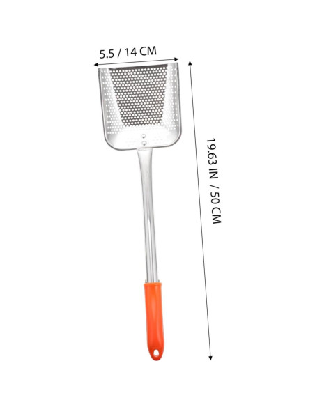 Cuchara Coladora de Acero Inoxidable Amosfun 49.5x2.5cm Cuchara Coladora de Acero Inoxidable Amosfun 49.5x2.5cm